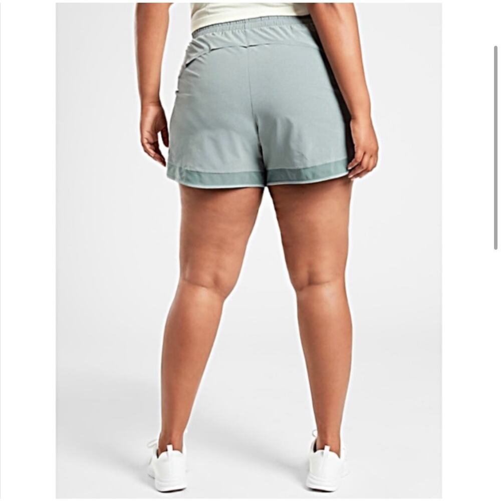 Athleta‎ Mesh Racer Run Short Minimalistic Coast Grey Green 3X Exercise Work OUt - Picture 3 of 8